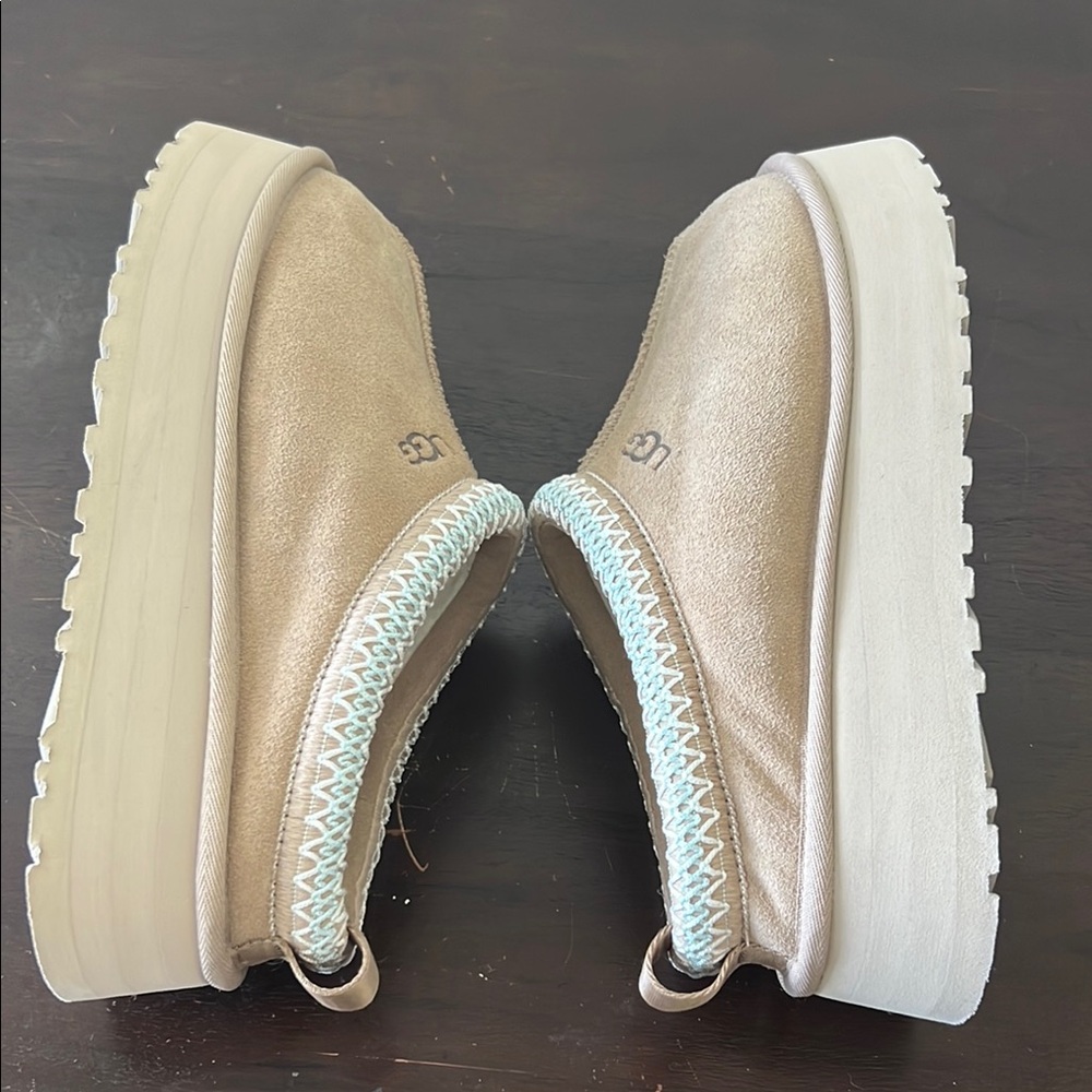 *SOLD* UGG Tazz wool-blend fleece-lined embroidered suede platform NO BOX - Picture 14 of 15